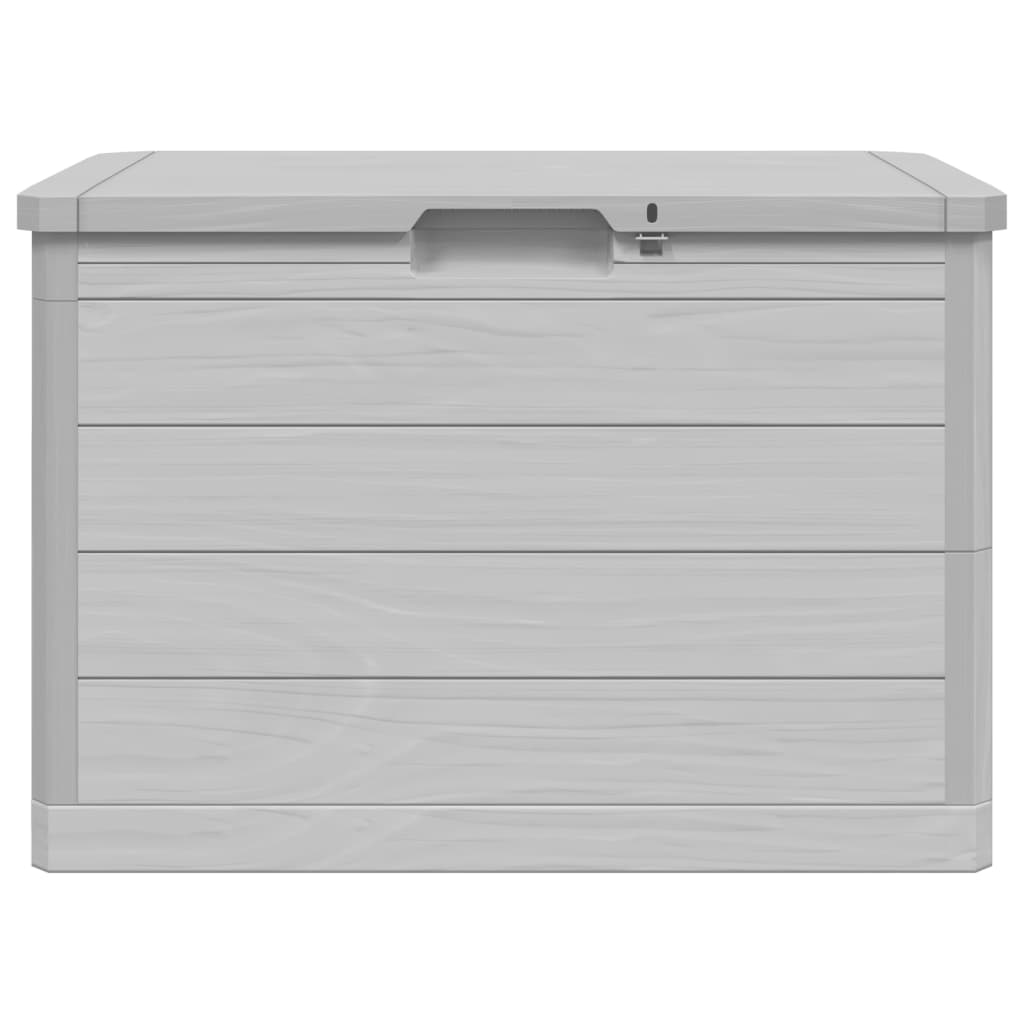 vidaXL Outdoor Cushion Box Grey 77.5x44.5x53 cm Polypropylene 5