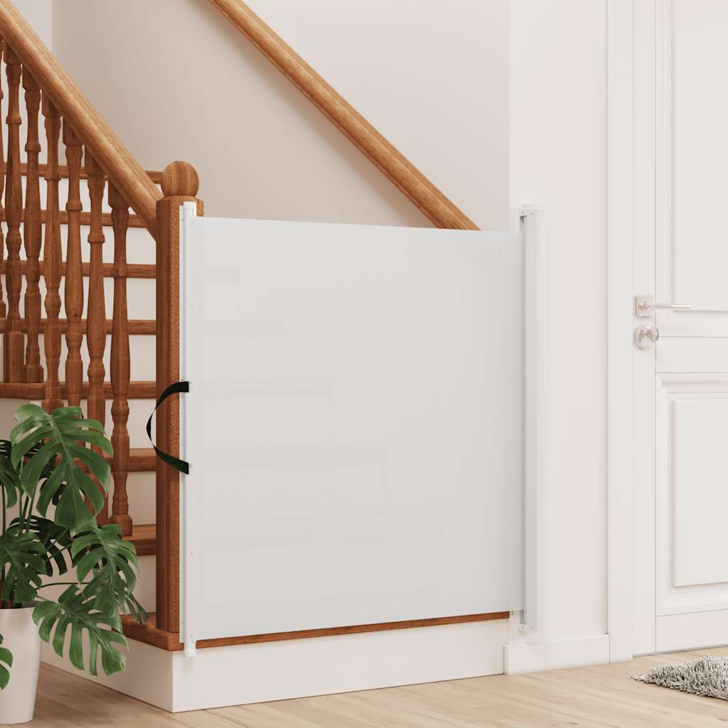 vidaXL Retractable Pet Gate White 102.5x125 cm 3
