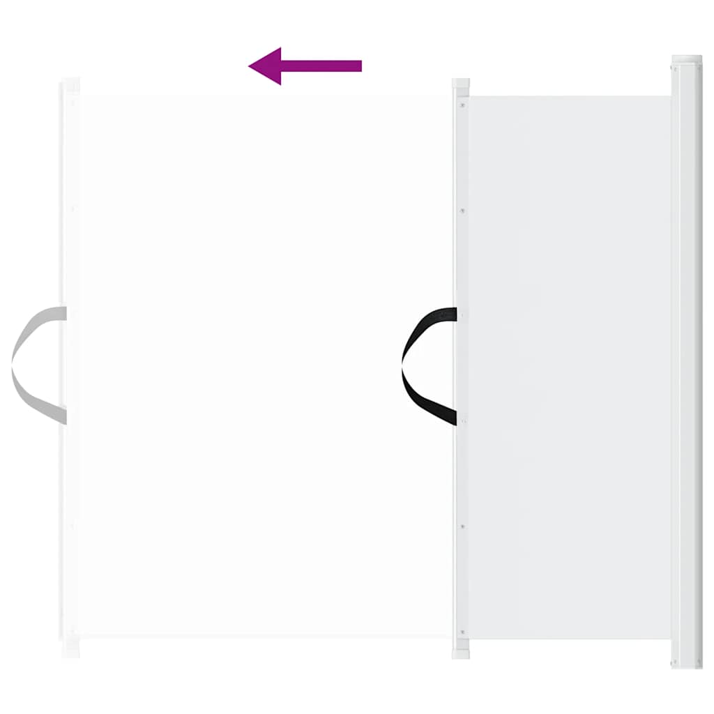 vidaXL Retractable Pet Gate White 102.5x125 cm 5