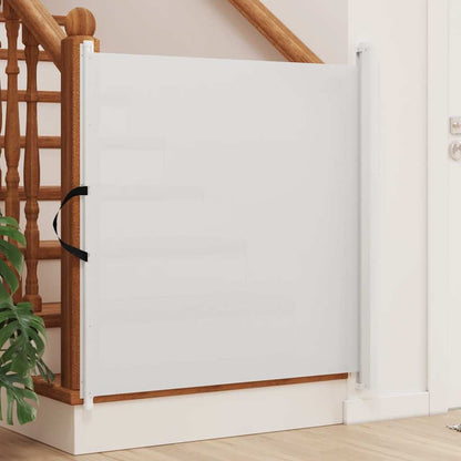 vidaXL Retractable Pet Gate White 102.5x125 cm 1