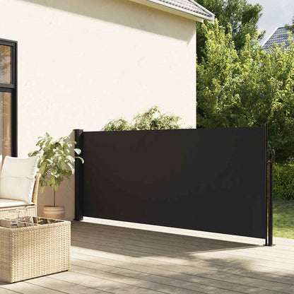 vidaXL Retractable Side Awning Black 100x300 cm 1