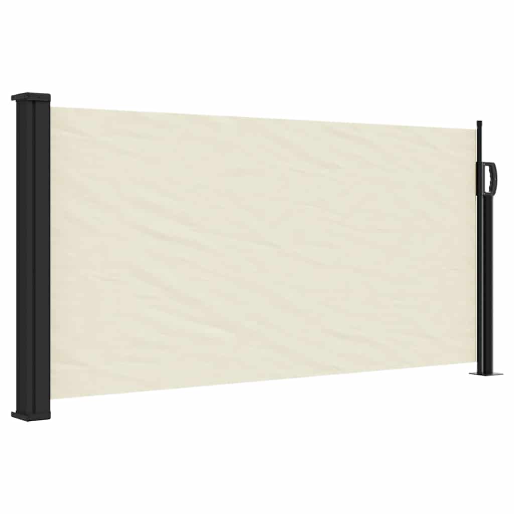 vidaXL Retractable Side Awning Cream 100x300 cm 2