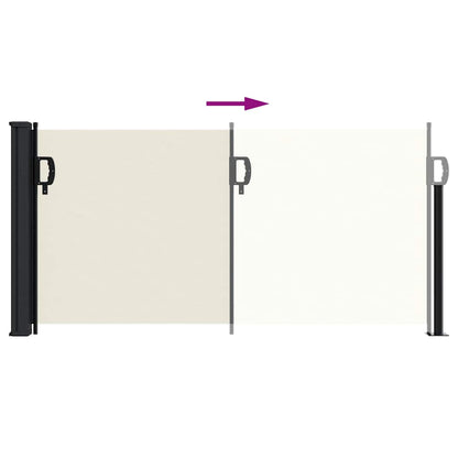 vidaXL Retractable Side Awning Cream 100x300 cm 5