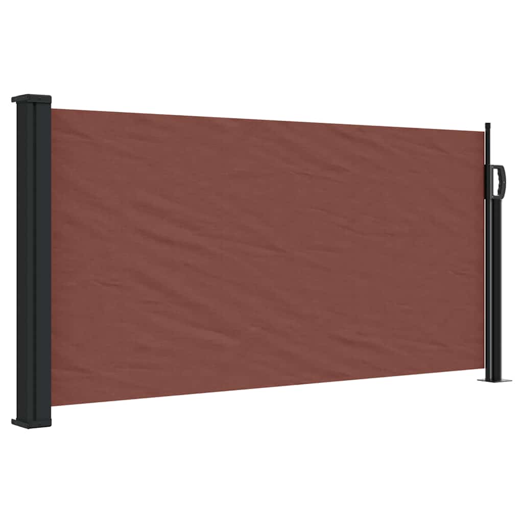 vidaXL Retractable Side Awning Brown 100x300 cm 2