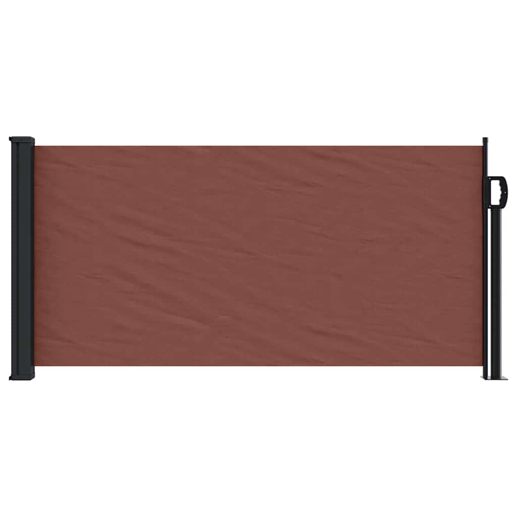vidaXL Retractable Side Awning Brown 100x300 cm 3