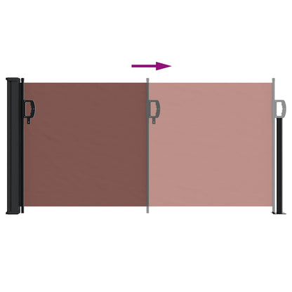 vidaXL Retractable Side Awning Brown 100x300 cm 5