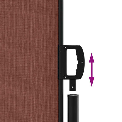 vidaXL Retractable Side Awning Brown 100x300 cm 6