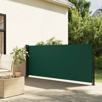 vidaXL Retractable Side Awning Dark Green 100x300 cm 1