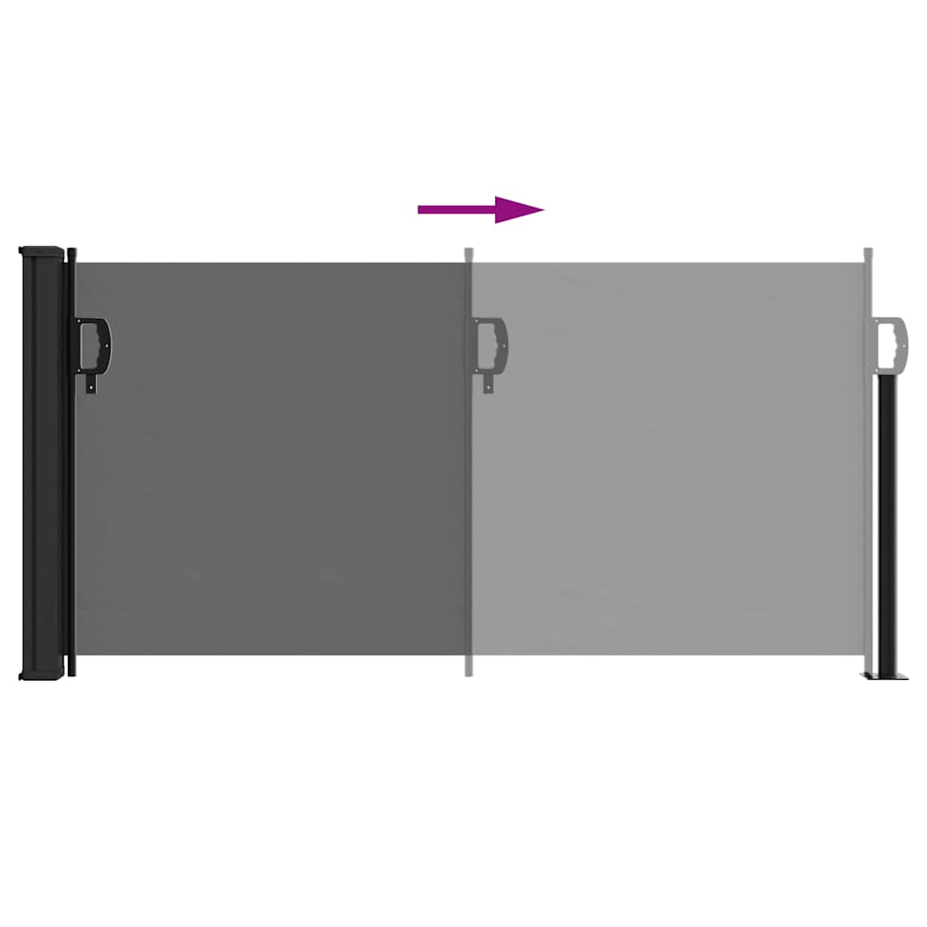 vidaXL Retractable Side Awning Anthracite 100x300 cm 6