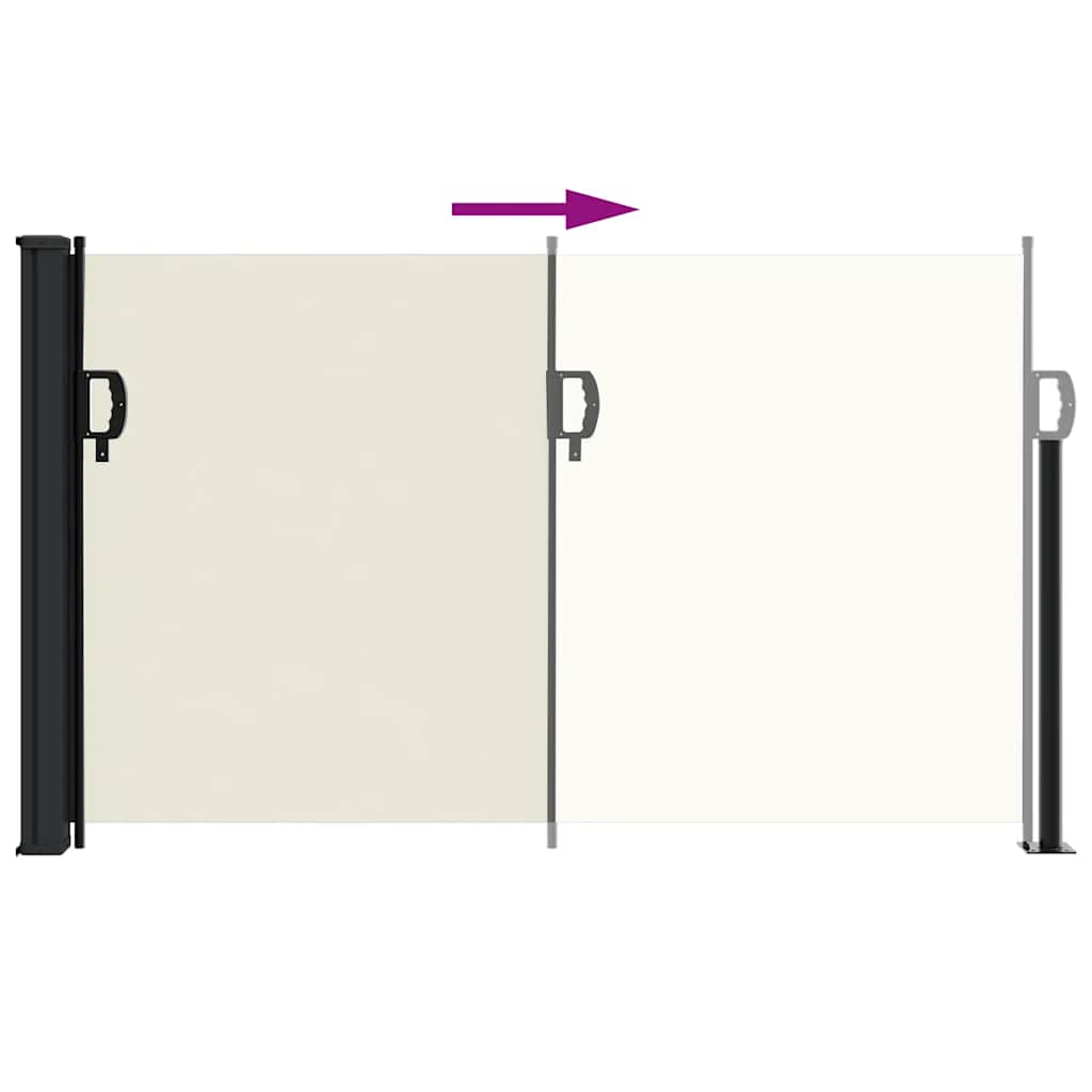 vidaXL Retractable Side Awning Cream 117x300 cm 5