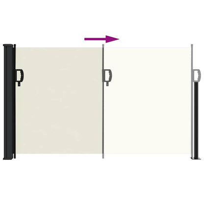 vidaXL Retractable Side Awning Cream 117x300 cm 5