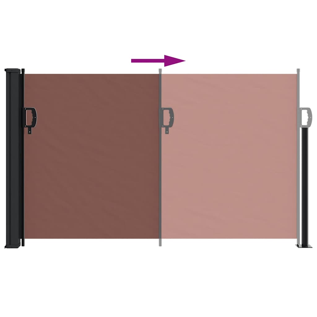 vidaXL Retractable Side Awning Brown 117x300 cm 5