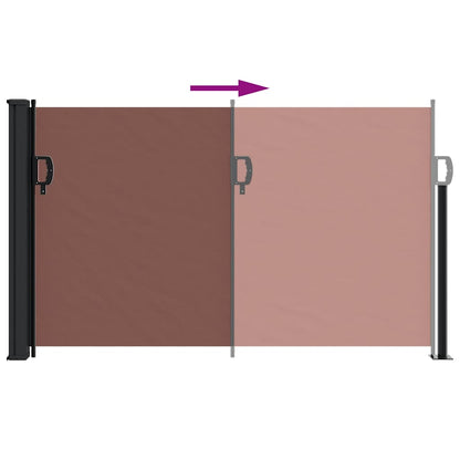 vidaXL Retractable Side Awning Brown 117x300 cm 5