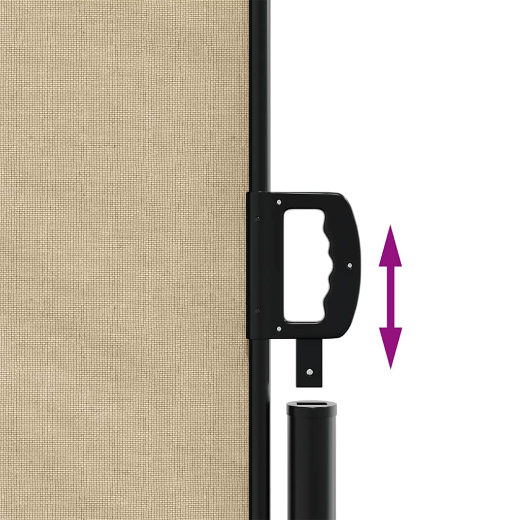 vidaXL Retractable Side Awning Beige 117x300 cm 5