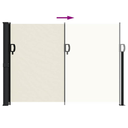 vidaXL Retractable Side Awning Cream 140x300 cm 5