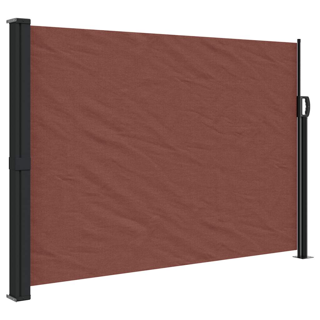 vidaXL Retractable Side Awning Brown 140x300 cm 2