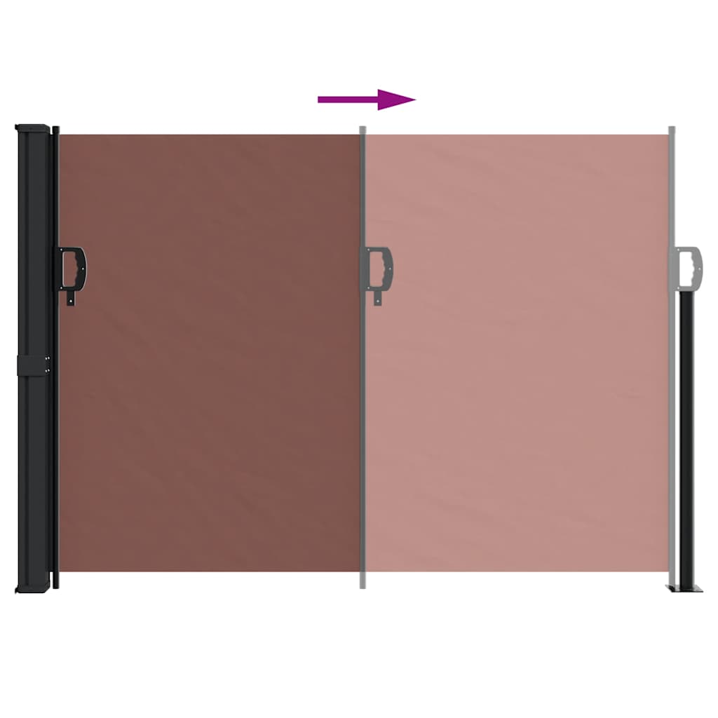 vidaXL Retractable Side Awning Brown 140x300 cm 5