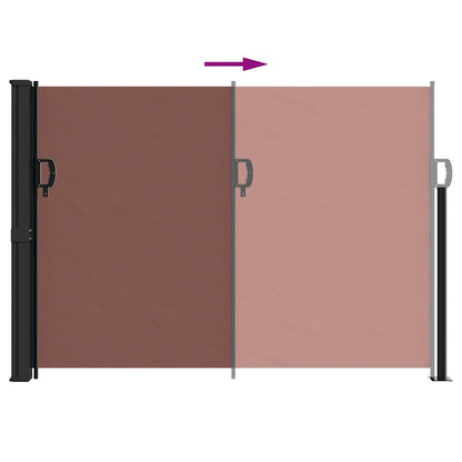 vidaXL Retractable Side Awning Brown 140x300 cm 5