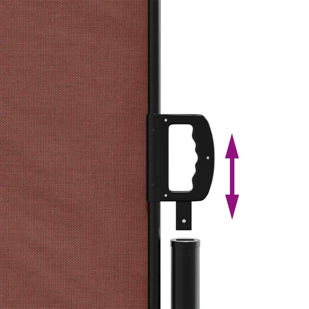 vidaXL Retractable Side Awning Brown 140x300 cm 6