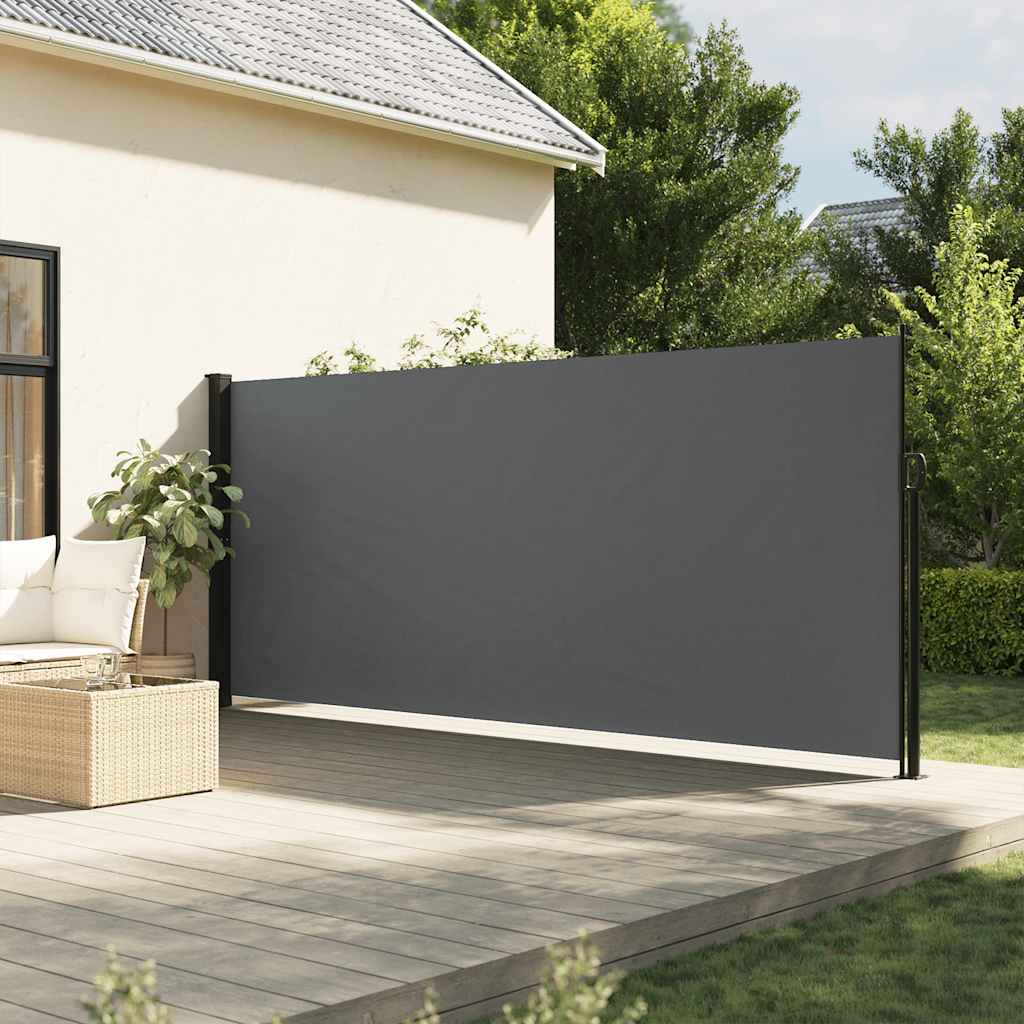 vidaXL Retractable Side Awning Anthracite 160x300 cm 1