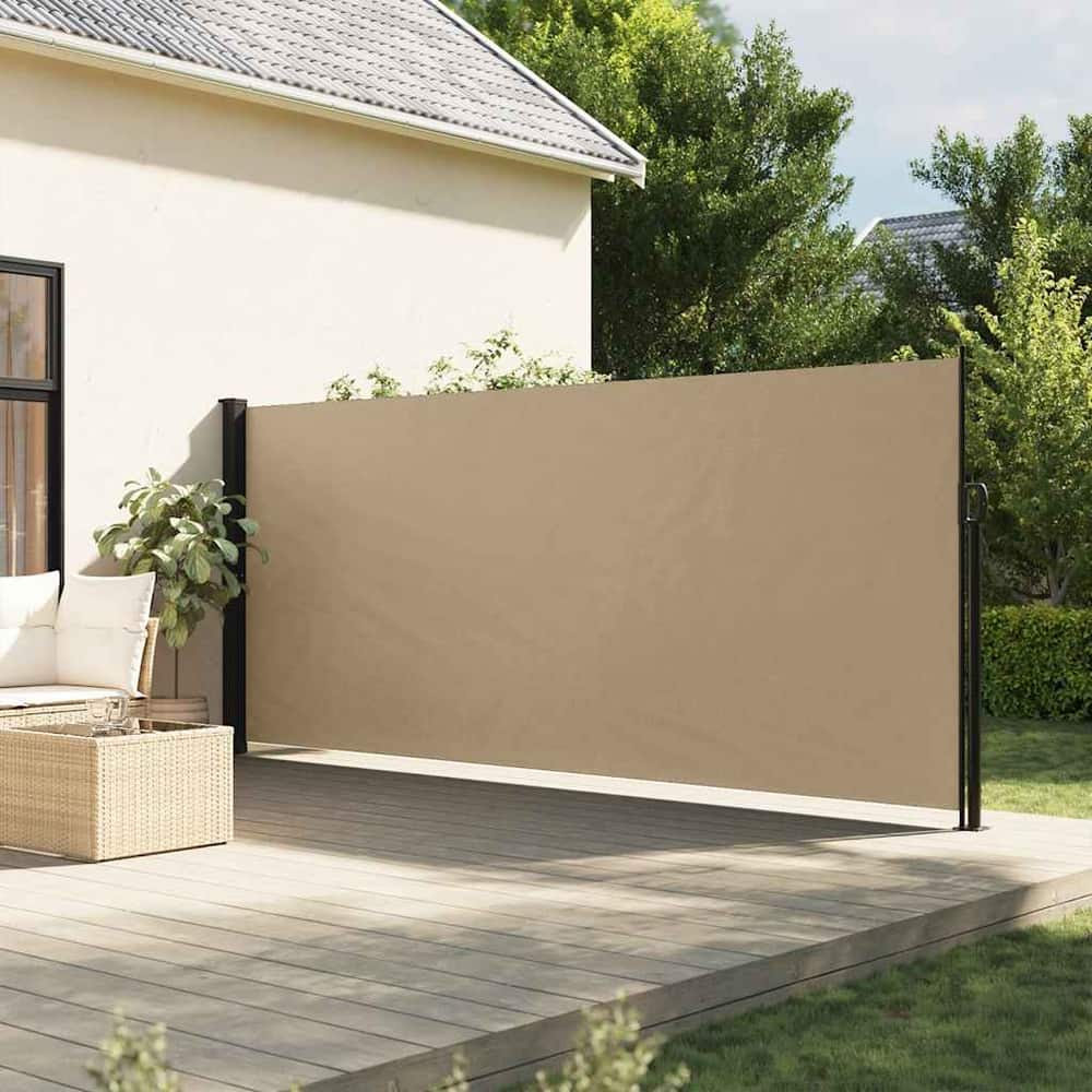 Retractable Side Awning Rectangular 170 x 300 cm Polyester Beige