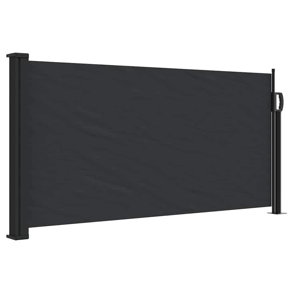 vidaXL Retractable Side Awning Black 100x500 cm 2