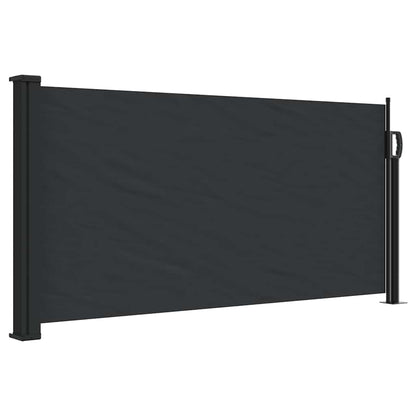 vidaXL Retractable Side Awning Black 100x500 cm 2