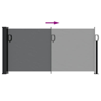 vidaXL Retractable Side Awning Black 100x500 cm 6