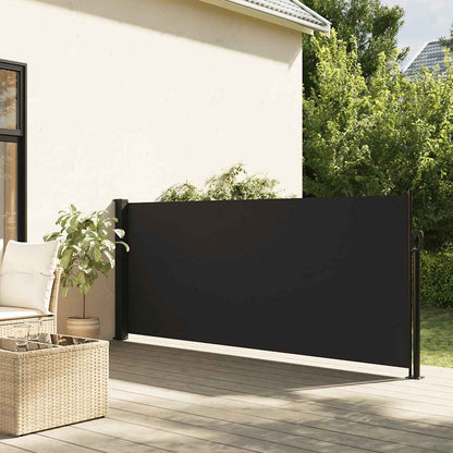 vidaXL Retractable Side Awning Black 100x500 cm 1