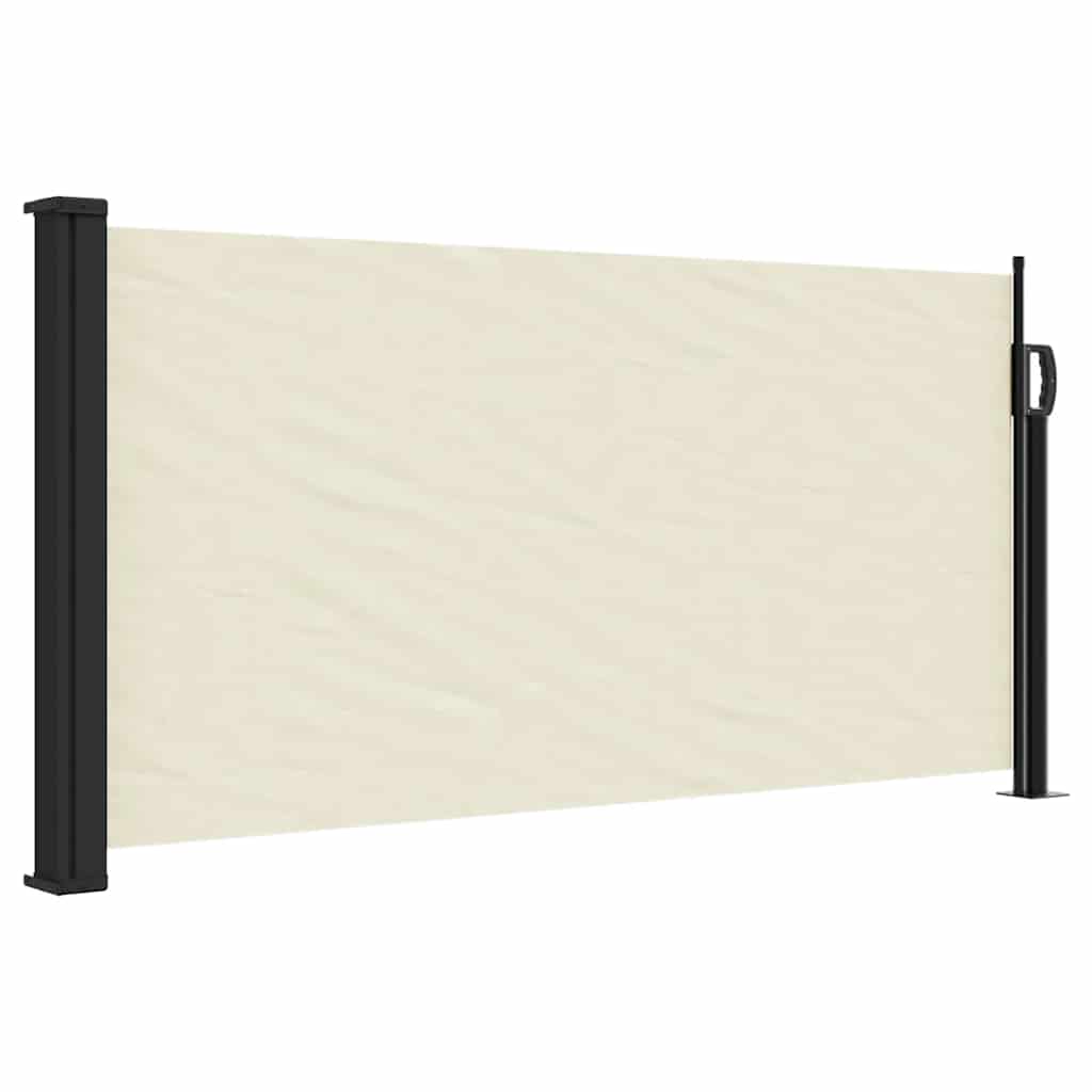 vidaXL Retractable Side Awning Cream 100x500 cm 2