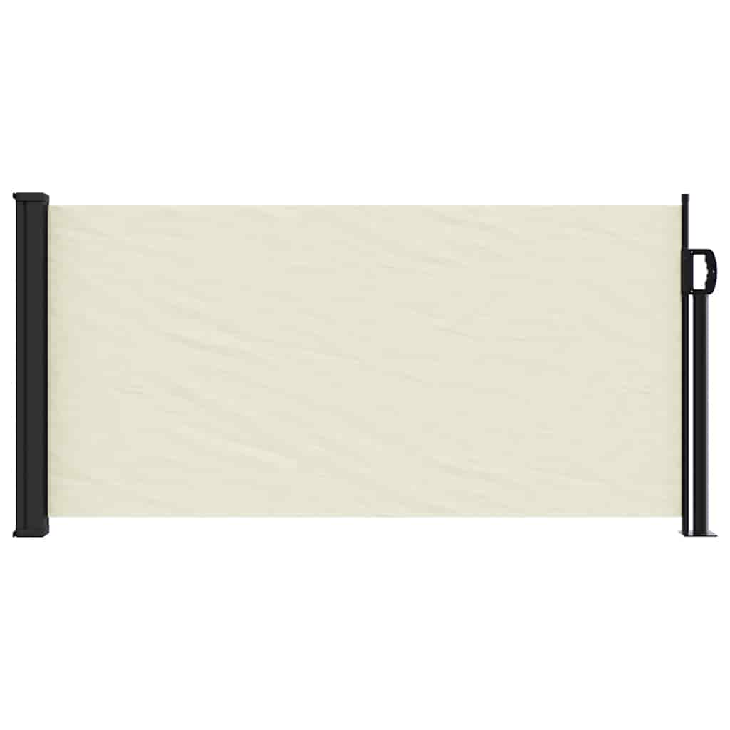 vidaXL Retractable Side Awning Cream 100x500 cm 3