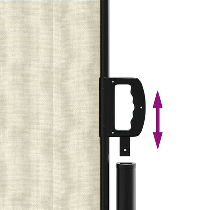 vidaXL Retractable Side Awning Cream 100x500 cm 6
