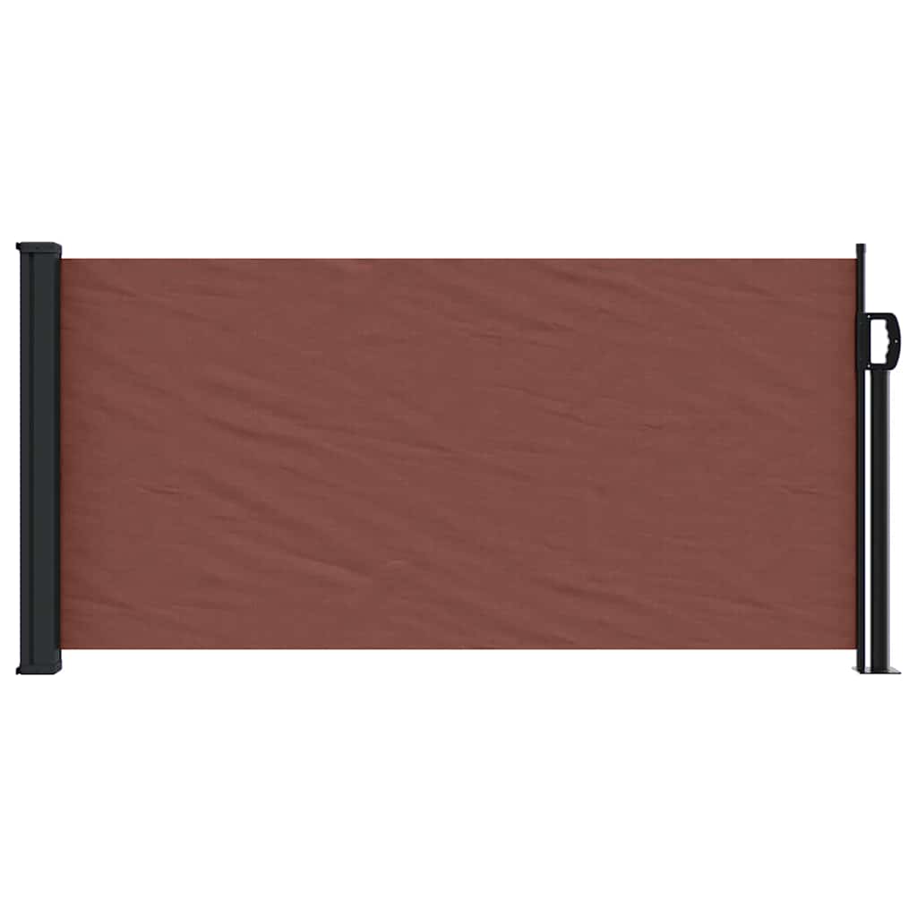 vidaXL Retractable Side Awning Brown 100x500 cm 3