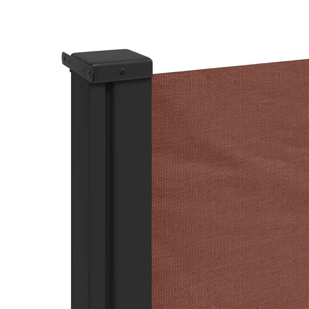 vidaXL Retractable Side Awning Brown 100x500 cm 6