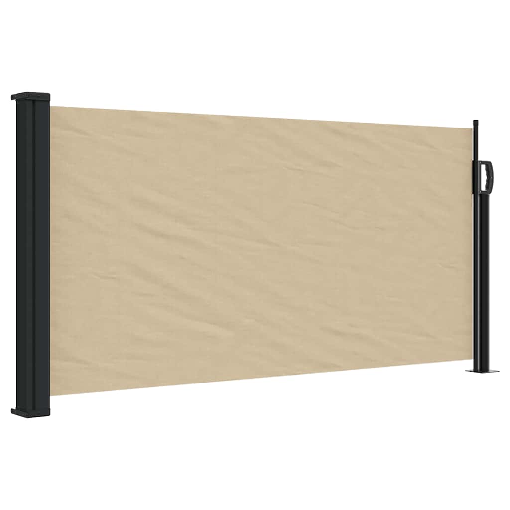 vidaXL Retractable Side Awning Beige 100x500 cm 2