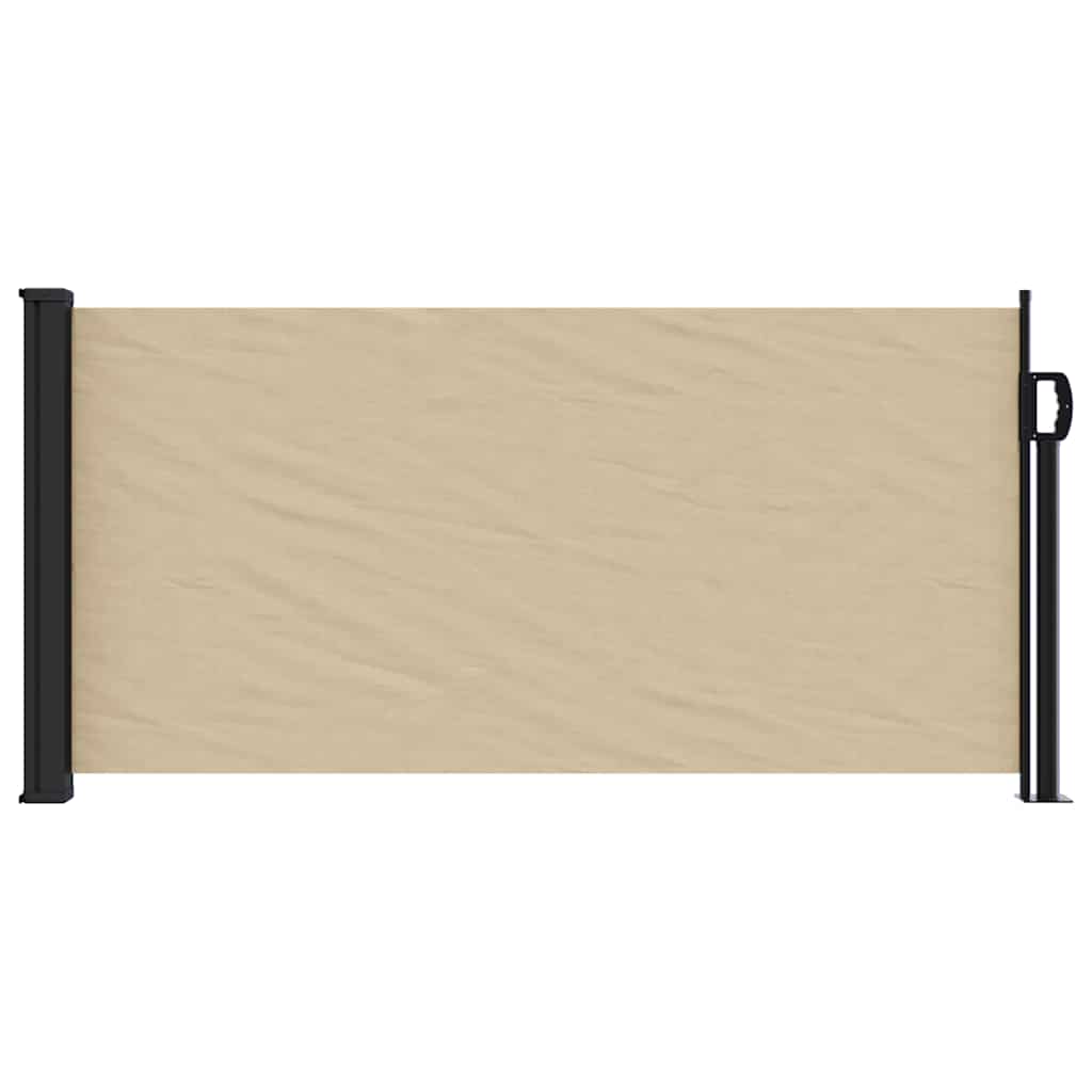 vidaXL Retractable Side Awning Beige 100x500 cm 3