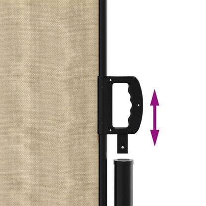 vidaXL Retractable Side Awning Beige 100x500 cm 5