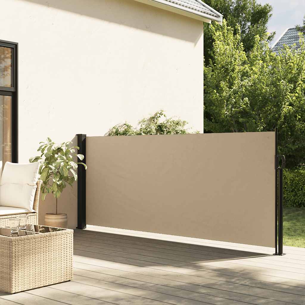 vidaXL Retractable Side Awning Beige 100x500 cm 1