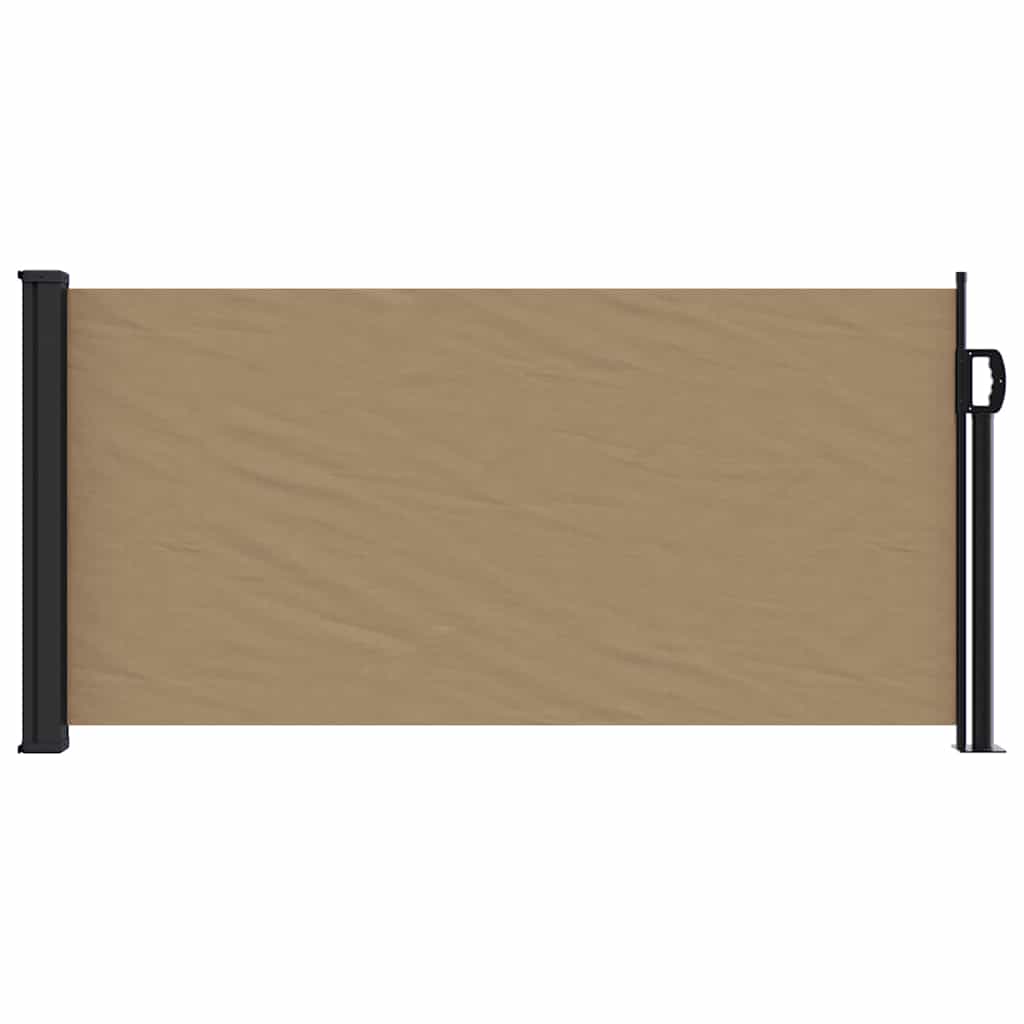 vidaXL Retractable Side Awning Taupe 100x500 cm 3