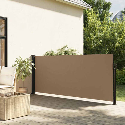 vidaXL Retractable Side Awning Taupe 100x500 cm 1
