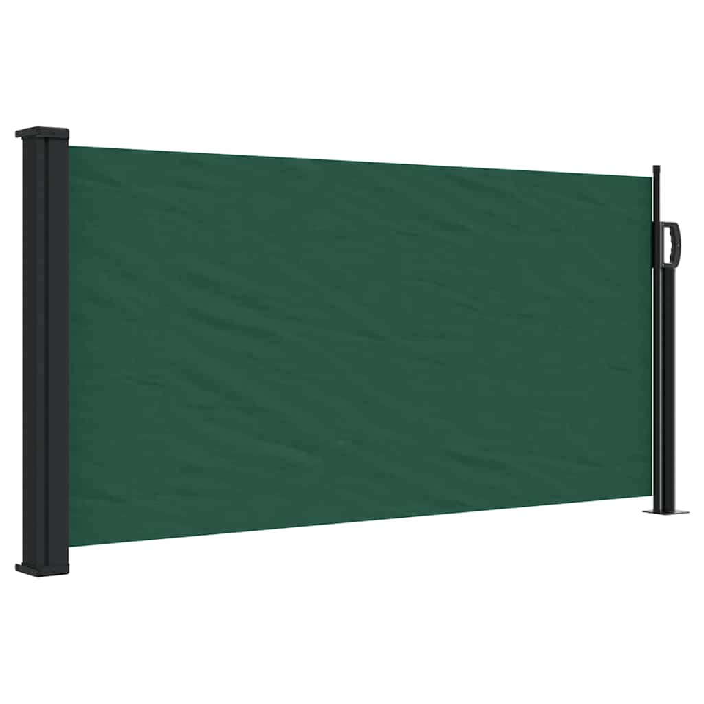 vidaXL Retractable Side Awning Dark Green 100x500 cm 2