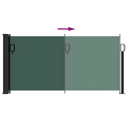 vidaXL Retractable Side Awning Dark Green 100x500 cm 5