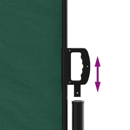 vidaXL Retractable Side Awning Dark Green 100x500 cm 6