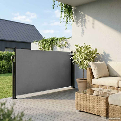 vidaXL Retractable Side Awning Anthracite 100x500 cm 3