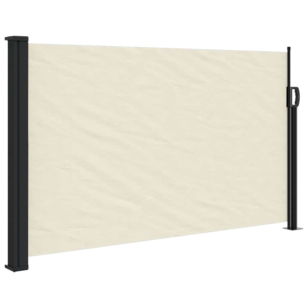 vidaXL Retractable Side Awning Cream 120x500 cm 2