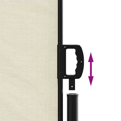 vidaXL Retractable Side Awning Cream 120x500 cm 6