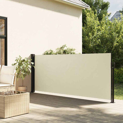 vidaXL Retractable Side Awning Cream 120x500 cm 1