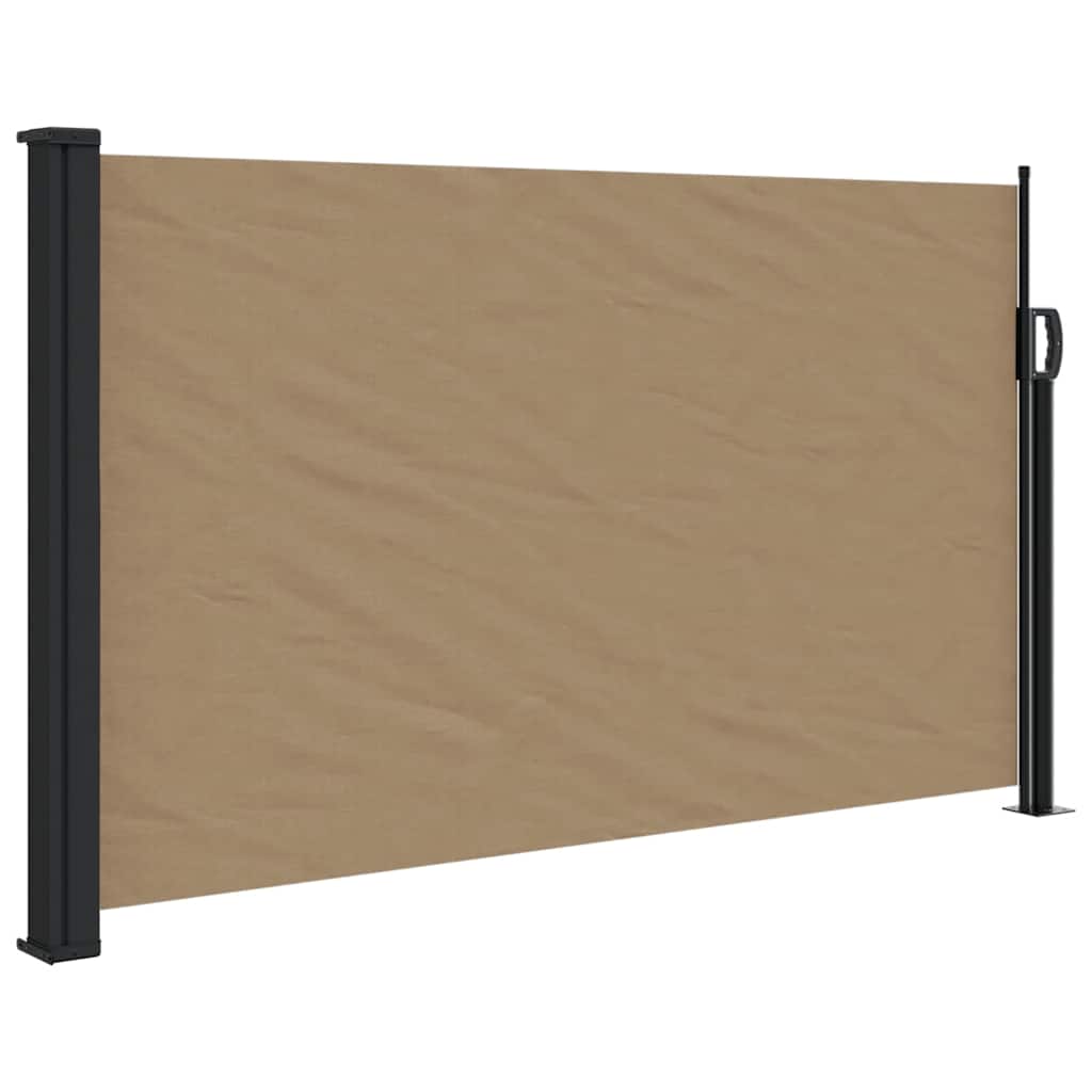 vidaXL Retractable Side Awning Taupe 120x500 cm 2