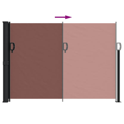 vidaXL Retractable Side Awning Brown 140x500 cm 5