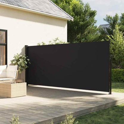 Retractable Side Awning 160x500 cm Black